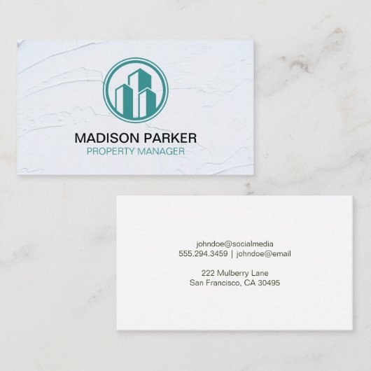 実在地 |商用プライベートのプロパティ 名刺 (正面/裏面)