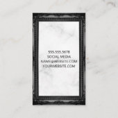 実在地 |大理石 |アンティークブラック縁ど 予約カード (裏面)