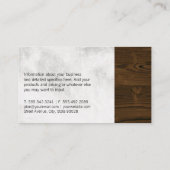 実在地 | 大理石 | 木目トリム 名刺 (裏面)