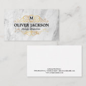 実在地 | 金ゴールドラグジュアリープロパティ | 大理石 名刺 (正面/裏面)