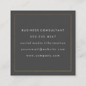 実在地 | 金ゴールドラックスエグゼクティブ スクエア名刺 (裏面)