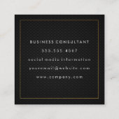 実在地 |金ゴールドラックスエグゼクティブ |ブラックメッシュ スクエア名刺 (裏面)