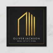 実在地 |金ゴールドラックスエグゼクティブ |ブラックメッシュ スクエア名刺 (正面)