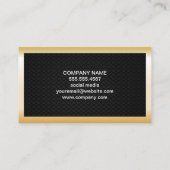 実在地 | 金ゴールドラ縁どックス | ブラックメッシュ 名刺 (裏面)