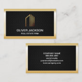 実在地 | 金ゴールドラ縁どックス | ブラックメッシュ 名刺 (正面/裏面)