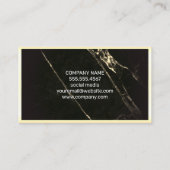 実在地 | 金ゴールドラ縁どックス | 黒金ゴールド大理石 名刺 (裏面)