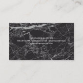 実在地 |金ゴールド要素 |黒い大理石 名刺 (裏面)