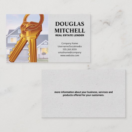 実在地 | 鍵とホーム 名刺 (正面/裏面)