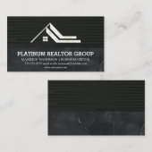 実在地 |黒お洒落色 |大理石 名刺 (正面/裏面)