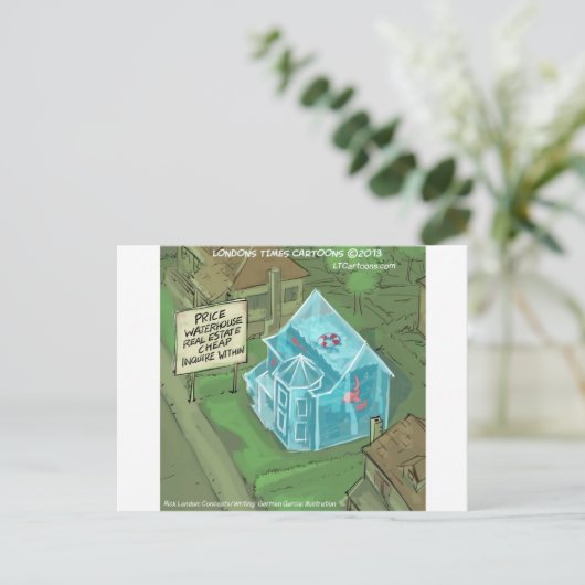 実在家宅販売悪夢おもしろい ポストカード (スタンド正面)