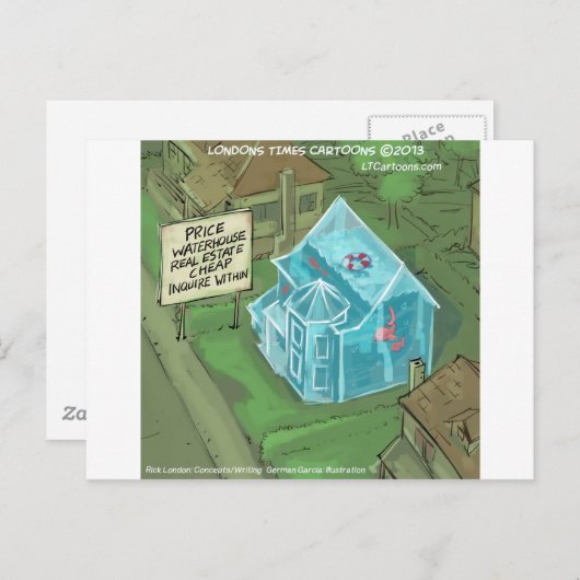 実在家宅販売悪夢おもしろい ポストカード (正面/裏面)