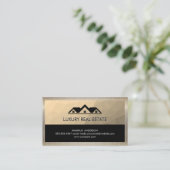 実在屋上金ゴールド幾何学模様 名刺 (スタンド正面)