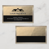 実在屋上金ゴールド幾何学模様 名刺 (正面/裏面)