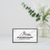 実在屋根金属 | 石板縁ど 名刺 (スタンド正面)