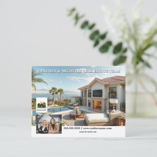 実在広告市場の写真のロゴ ポストカード (スタンド正面)