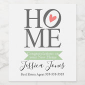 実在感謝してい地代理お客様の新しいホームギフト ワインラベル (シングルラベル)