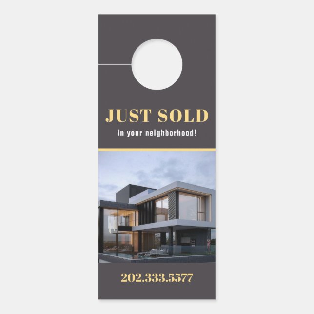 実在戸掛け ドアノブサイン (正面)