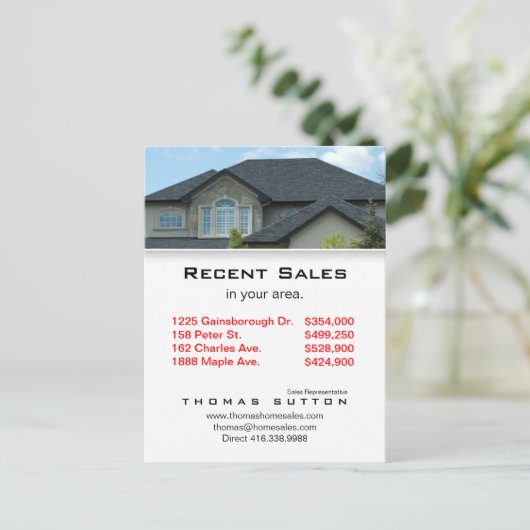 実在最近の売り上げ屋上V型の不動産はがき ポストカード (スタンド正面)