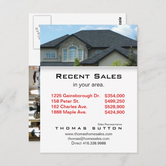 実在最近の売り上げ屋上V型の不動産はがき ポストカード (正面/裏面)