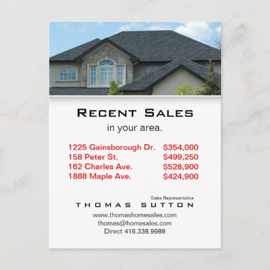 実在最近の売り上げ屋上V型の不動産はがき ポストカード (正面)