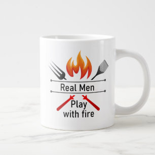 実在火遊おもしろい付きメンズBBQ引用文マグカップ ジャンボコーヒーマグカップ