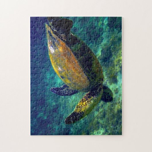 実在生のウミガメ ジグソーパズル (縦)