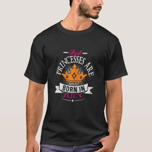 実在生まれ誕生日7月 Tシャツ (正面)