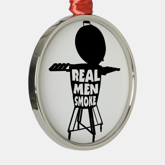 実在男性がたばこを吸う メタルオーナメント (右)