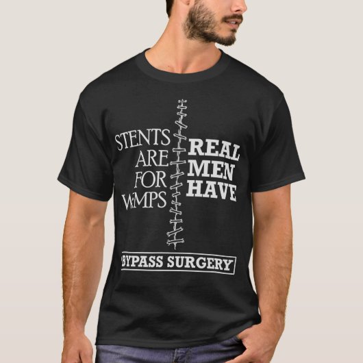 実在男性がバイパス手術オープンハート手術GIを受ける Tシャツ (正面)
