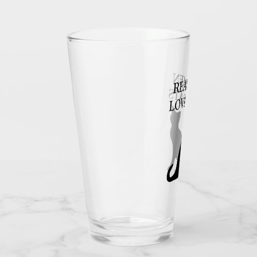 実在男性は猫シルエットデザインを愛する タンブラーグラス (右)