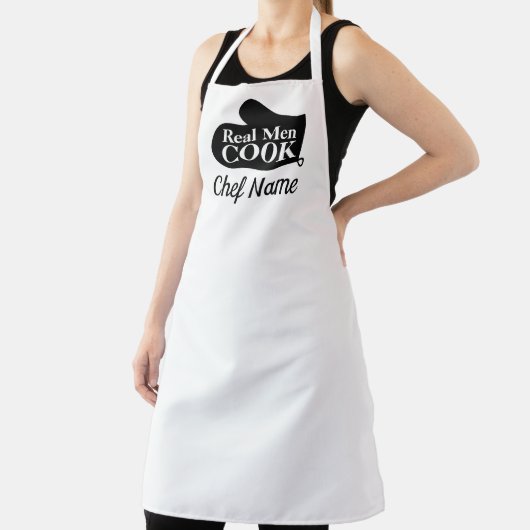 実在男性調理師オーブンミットのホワイトキッチンBBQ エプロン (インサイチュ)