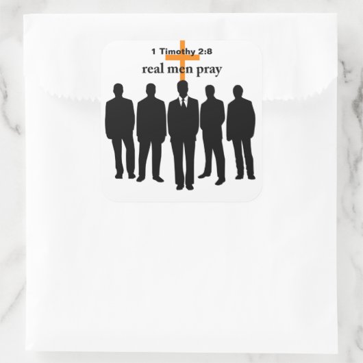 実在祈聖書引用文 スクエアシール (バッグ)