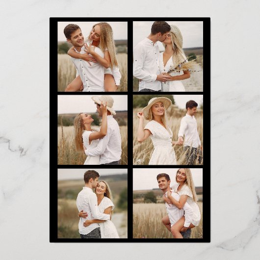 実在箔の幾何結婚形状 箔招待状 (裏面)