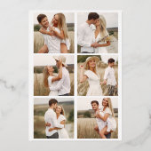 実在箔の幾何結婚形状 箔招待状 (裏面)