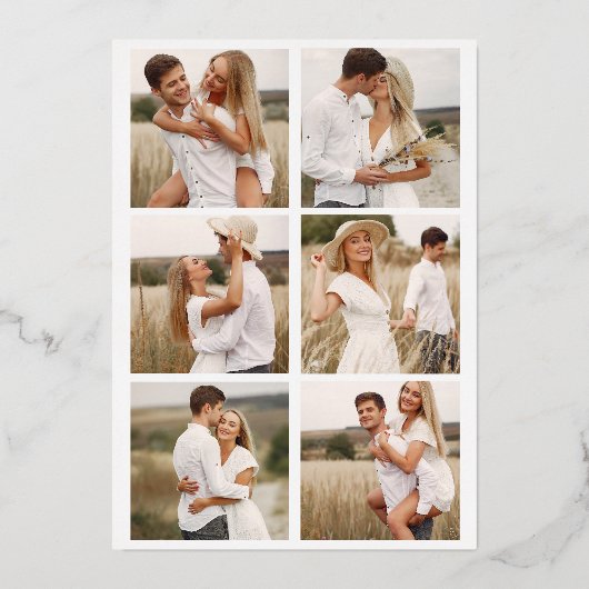 実在箔の幾何結婚形状 箔招待状 (裏面)