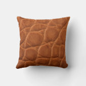 実在純粋な褐色ワニ皮  クッション (裏面)