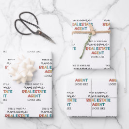 実在素晴らし代理おもしろい不動産仲介業者 ラッピングペーパーシート