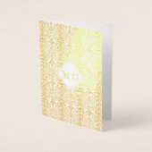 実在素晴らし金ゴールドギャツビーアールデコモノグラム 箔カード (正面)