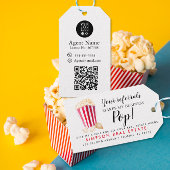 実在紹介で用が立つポップ・アートの ギフトタグ