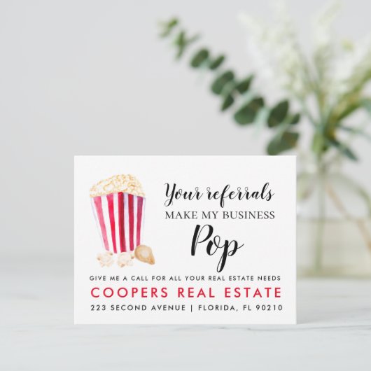 実在紹介で用が立つポップ・アートの 案内ポストカード (スタンド正面)