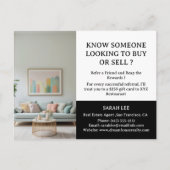 実在紹介報酬はがき ポストカード (正面)