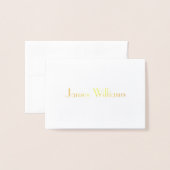 実在結婚アールデコの場所設定カード 箔カード (裏面封筒付き)