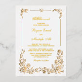 実在結婚式招待状 箔招待状 (正面)