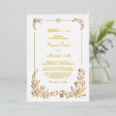 実在結婚式招待状 箔招待状 (立ち正面)