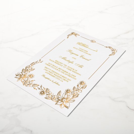 実在結婚式招待状 箔招待状 (回転した状態)