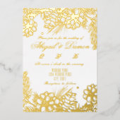 実在結婚式招待状 箔招待状 (正面)