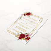 実在結婚金ゴールドスペインのズヌエストラ 箔招待状 (回転した状態)