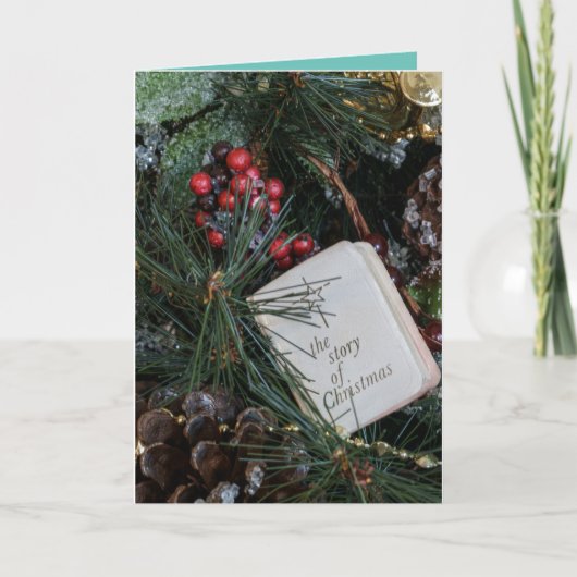 実在聖降誕祭の聖書の物語はクリスマスだ シーズンカード (正面)