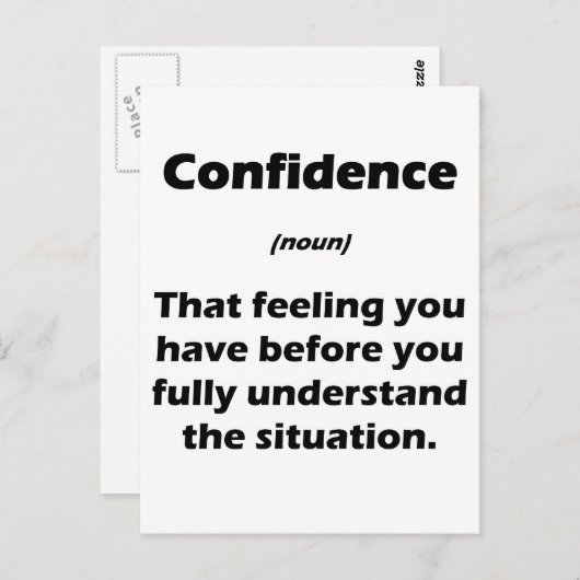 実在自信 ポストカード (正面/裏面)