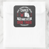 実在英雄は衣服ケープズ彼らは衣服犬タグ スクエアシール (バッグ)